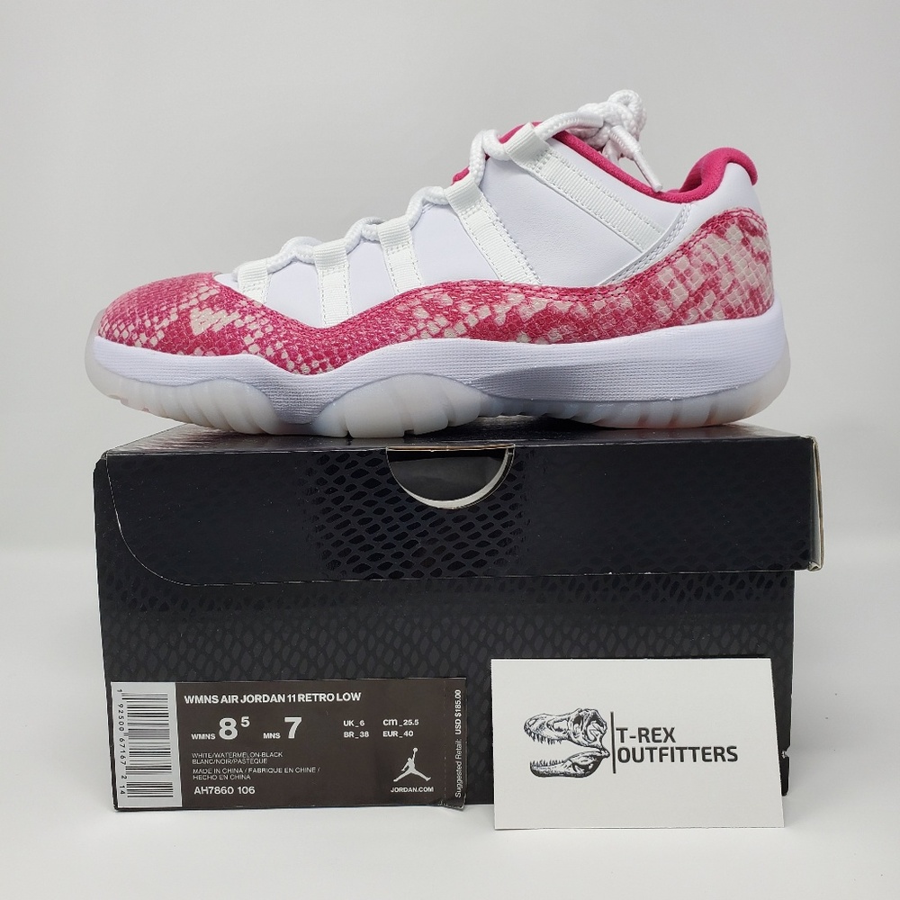 Jordan 11 Retro Low Pink Snakeskin (New)